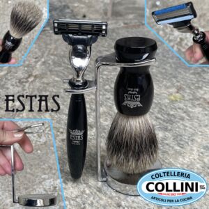 Estas - SAVOIA shaving set with stand, shaver brush and MACH3 razor - 40560