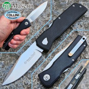 Maserin - Power by Sergio Consoli - Satin N690Co & Black G10 - 502/G10N - knife